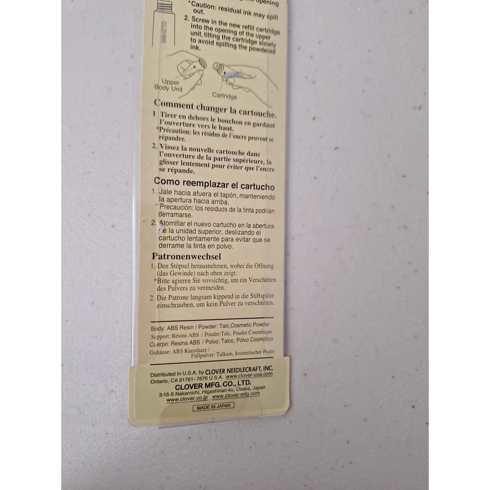 2 Packs Clover Chaco Liner Pen Style Powdered Cartridge Refill MADE IN JAPAN New